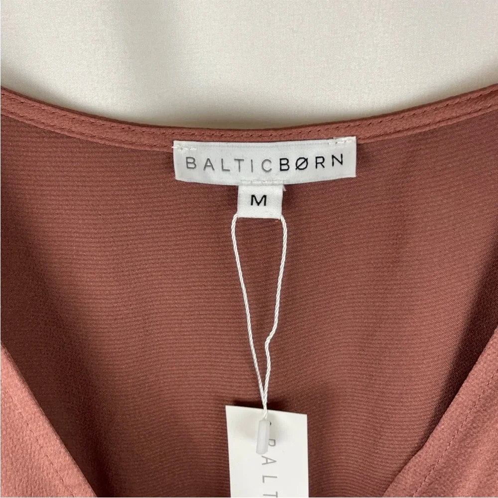 Baltic Born Women's Sicily Satin Maxi Dress Dusty Rose Maroon Dress Size M - Picture 4 of 8